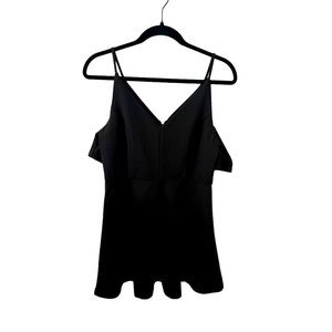 Lulus Off the Shoulders Skater Dress in Black Women's sz M